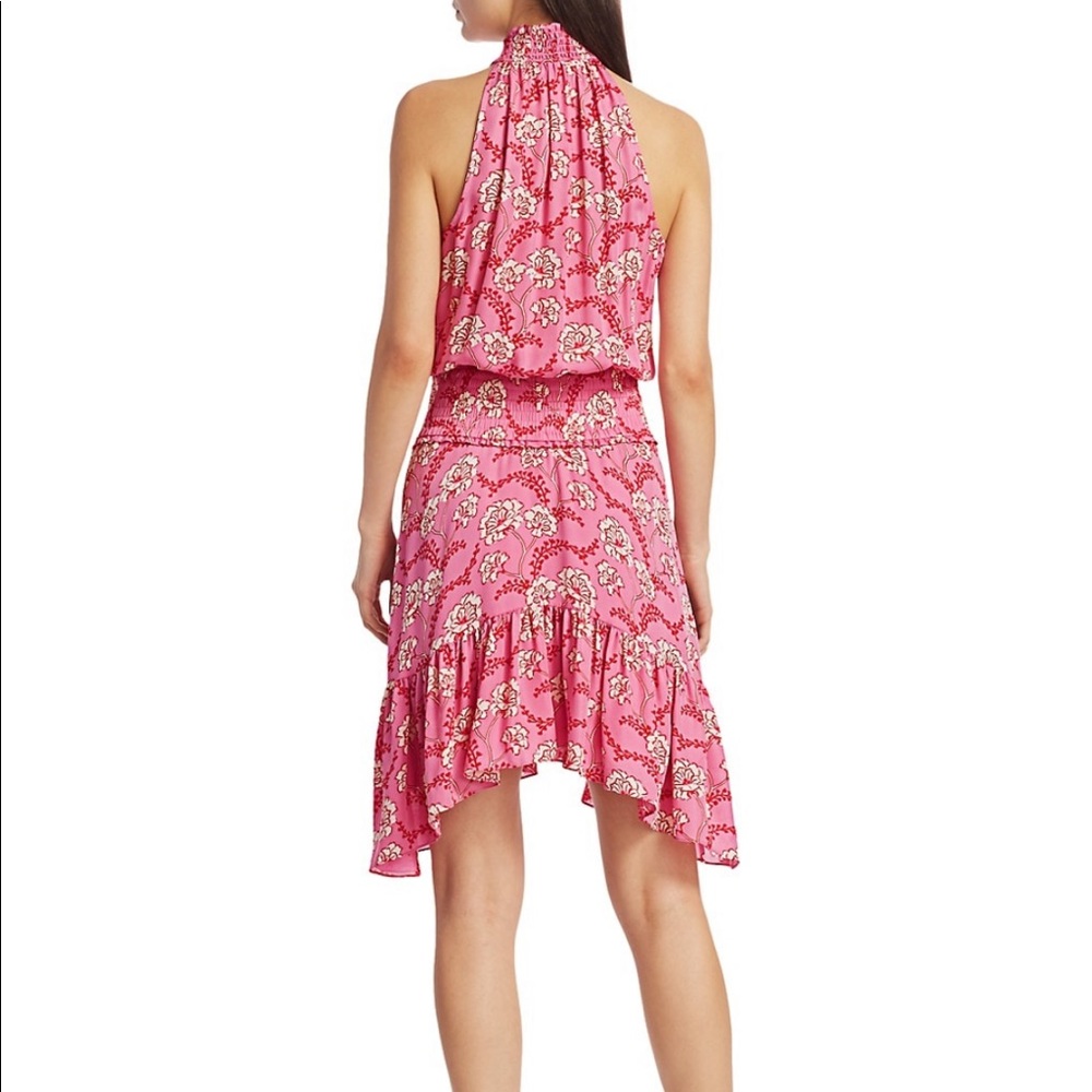 A.L.C. Cody Floral Silk Smocked Waist Dress - Picture 4 of 13